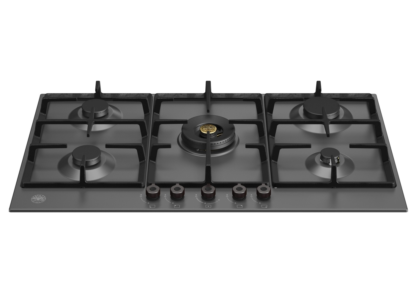 Table de cuisson à gaz noir mat, 90 cm, Professional Bertazzoni