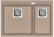 Évier double composite - Delicia SQD150