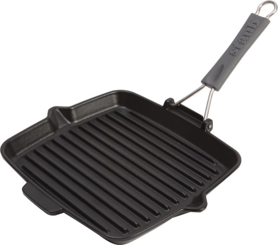 Poêle grill en fonte, 24x24 cm - Staub dans le groupe Cuisine / Poêle à frire / Poêles grill l\'adresse The Kitchen Lab (1418-12932)