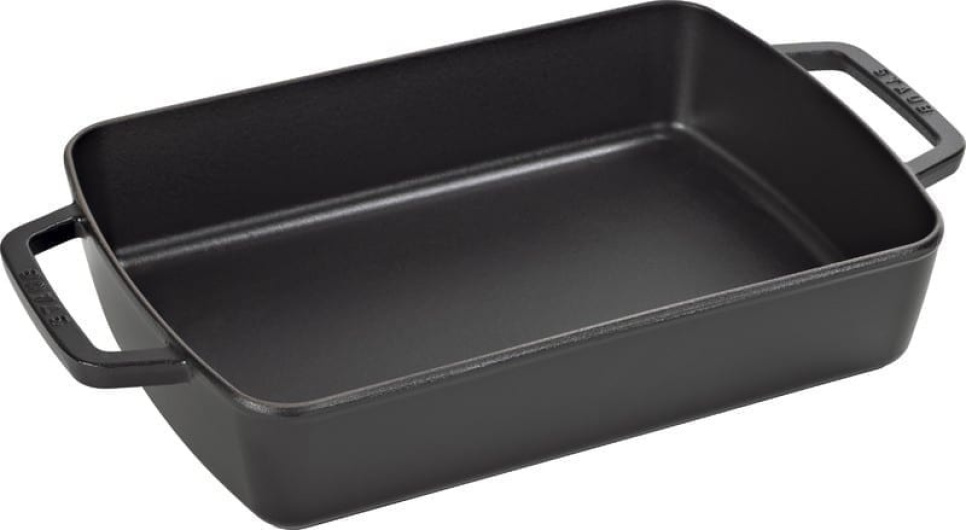 Plat à four en fonte, 30x20 cm, noir - Staub dans le groupe Cuisine / Plats de cuisson et produits GastroNorms / Moules pour le four l\'adresse The Kitchen Lab (1418-13098)