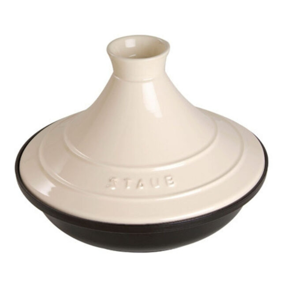 Tajine en Fonte, 20cm, Noir/Crème - Staub dans le groupe Cuisine / Casseroles et poêles / Plat à tajine l\'adresse The Kitchen Lab (1418-13100)