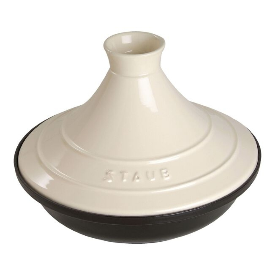 Tajine en Fonte, 28 cm, Noir/Crème - Staub dans le groupe Cuisine / Casseroles et poêles / Plat à tajine l\'adresse The Kitchen Lab (1418-13102)