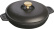 Bol rond avec couvercle, fonte, 20cm, Noir