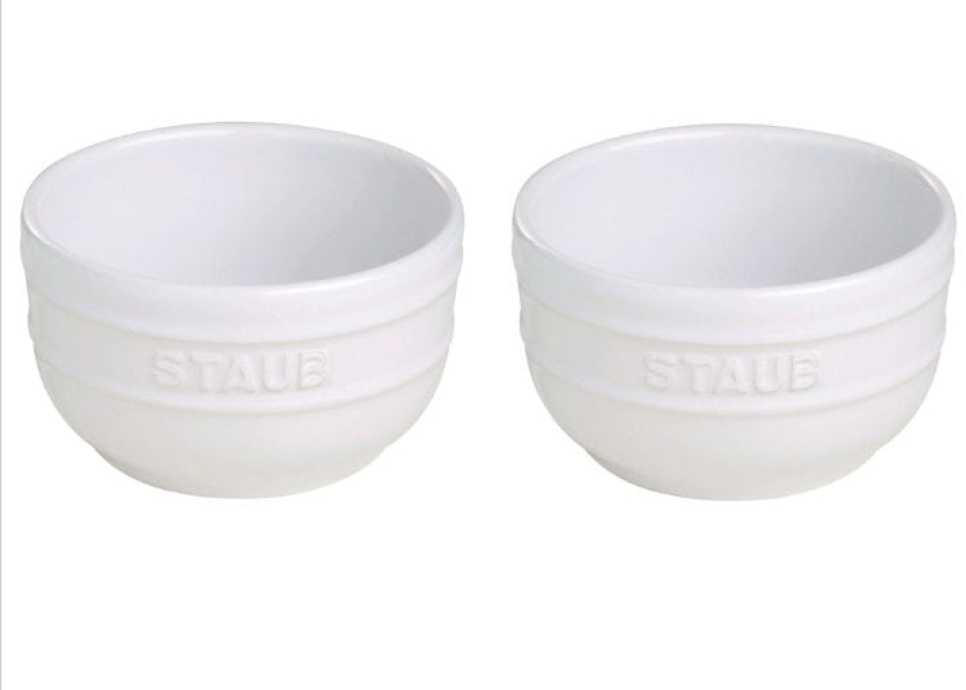 Ramequins en grès, pack de 2, 8cm, Blanc - Staub dans le groupe Arts de la table / Autre pour les arts de la table et service / Ramequins l\'adresse The Kitchen Lab (1418-13525)