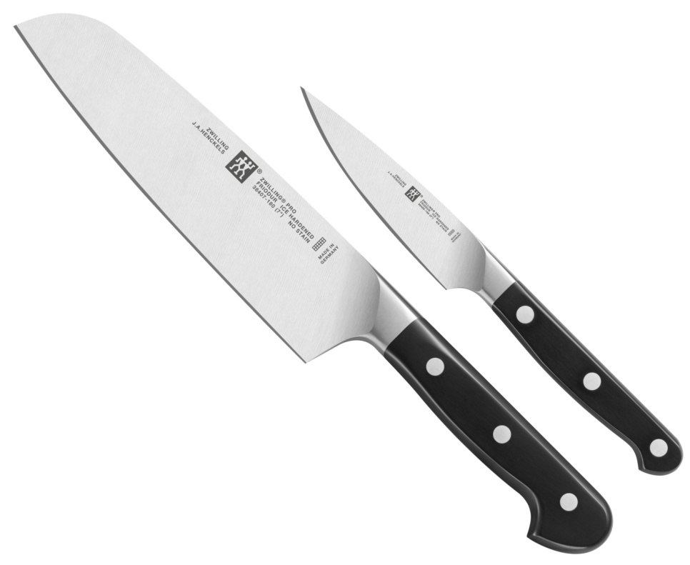 Lot de couteaux, couteau Santoku + couteau d\'office - Zwilling Pro dans le groupe Cuisine / Couteaux de cuisine / Set de couteaux l\'adresse The Kitchen Lab (1418-14095)