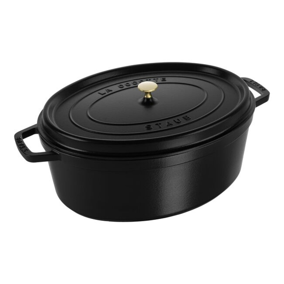 Cocotte ovale en fonte, Noire - Staub dans le groupe Cuisine / Casseroles et poêles / Casseroles l\'adresse The Kitchen Lab (1418-17425)