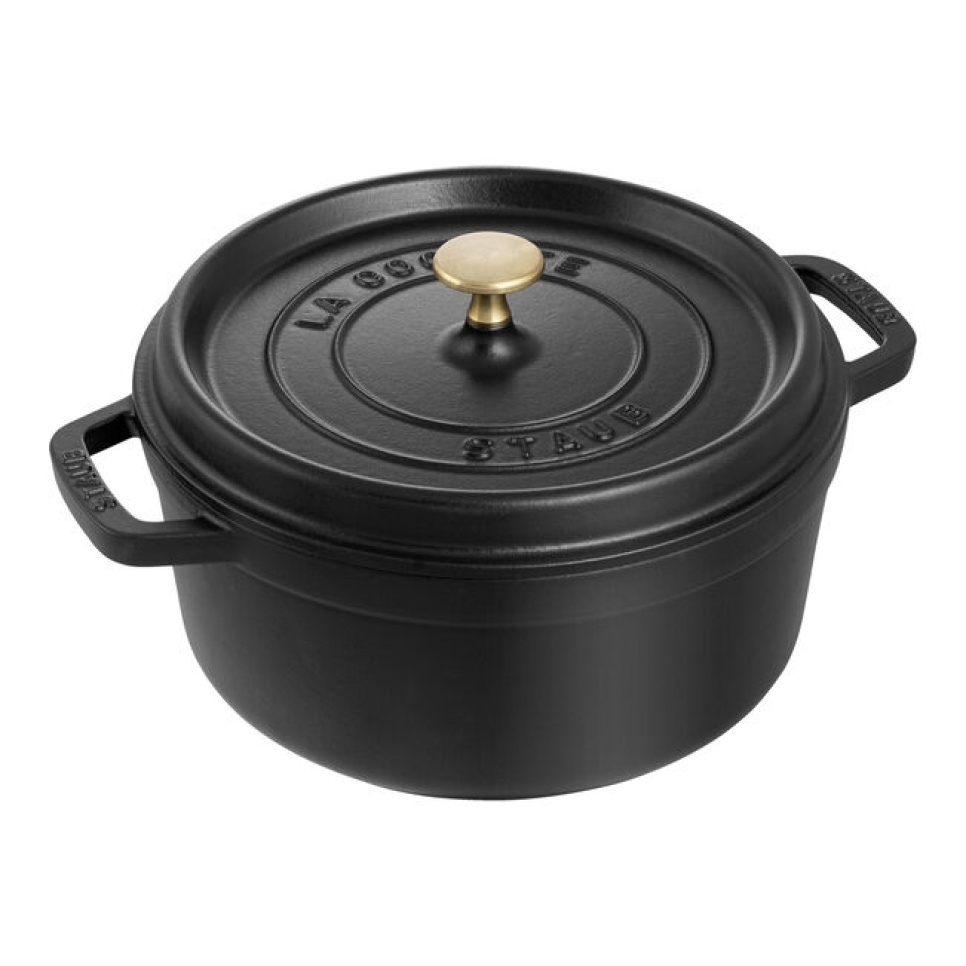 Cocotte en Fonte Émaillée, Noire - Staub dans le groupe Cuisine / Casseroles et poêles / Casseroles l\'adresse The Kitchen Lab (1418-36386)