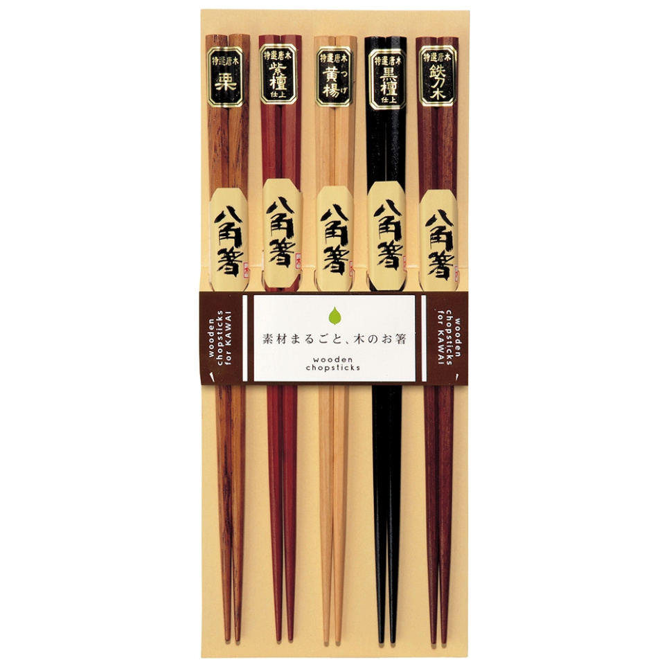Baguettes / baguettes octogone, 5 pack - Kawai dans le groupe Cuisine / Ustensiles de cuisine / Cuisine asiatique l\'adresse The Kitchen Lab (1422-27565)