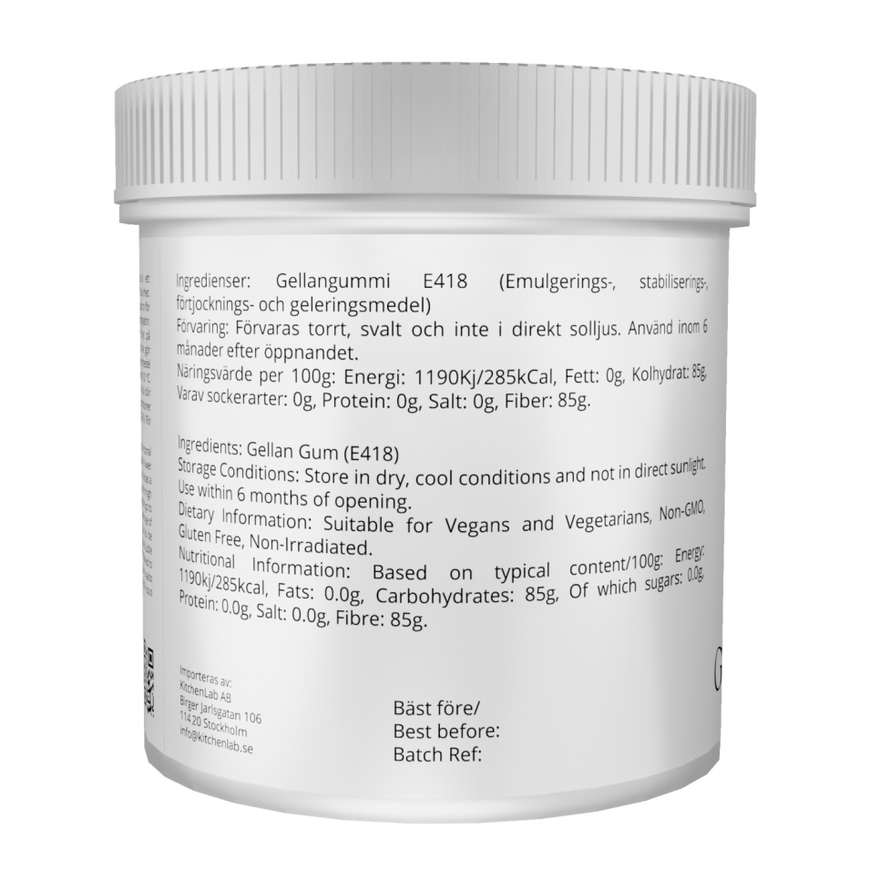 Gomme gellane de type F (E418) - The Kitchen Lab