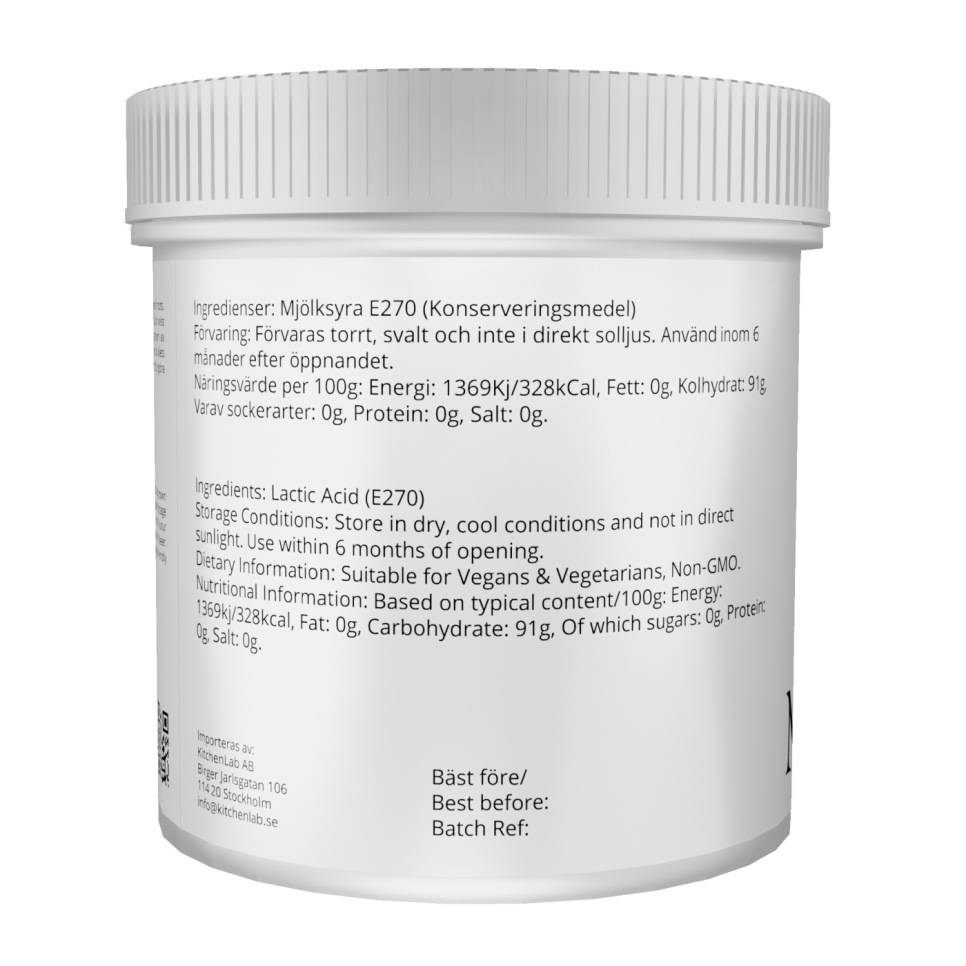 Acide lactique (E270) - The Kitchen Lab