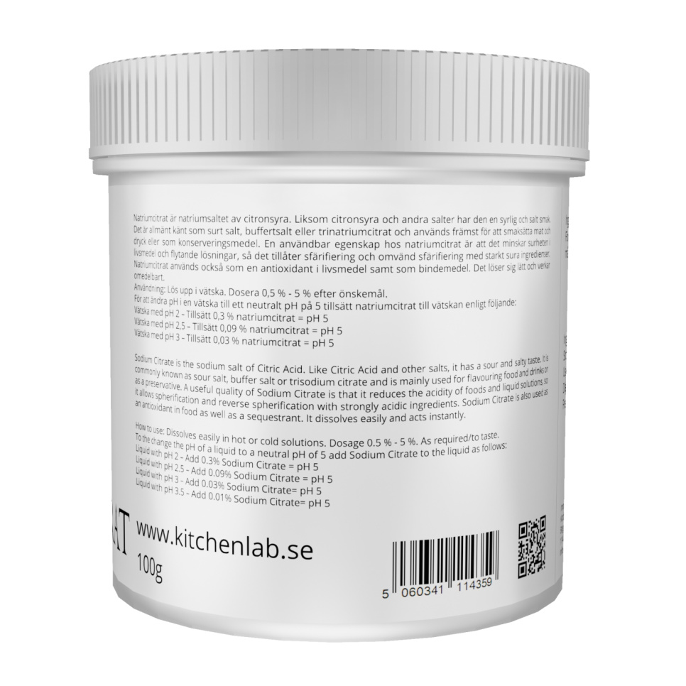 Citrate de sodium (E331) - The Kitchen Lab
