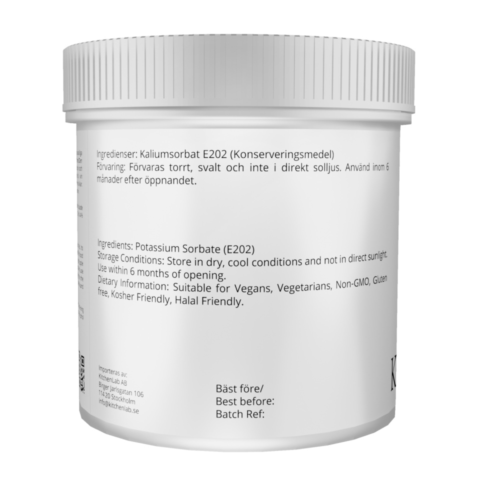 Sorbate de potassium (E202) - The Kitchen Lab