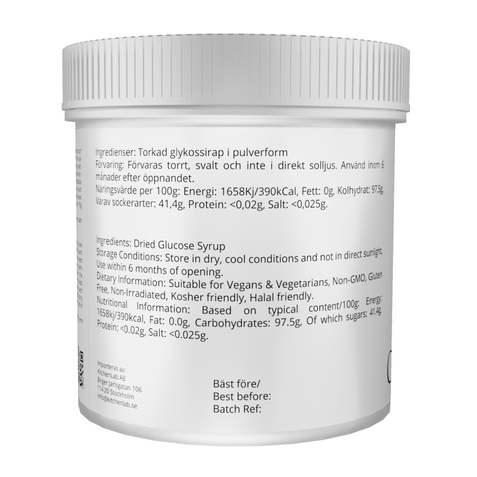 Glycose en poudre, 1000 g - The Kitchen Lab