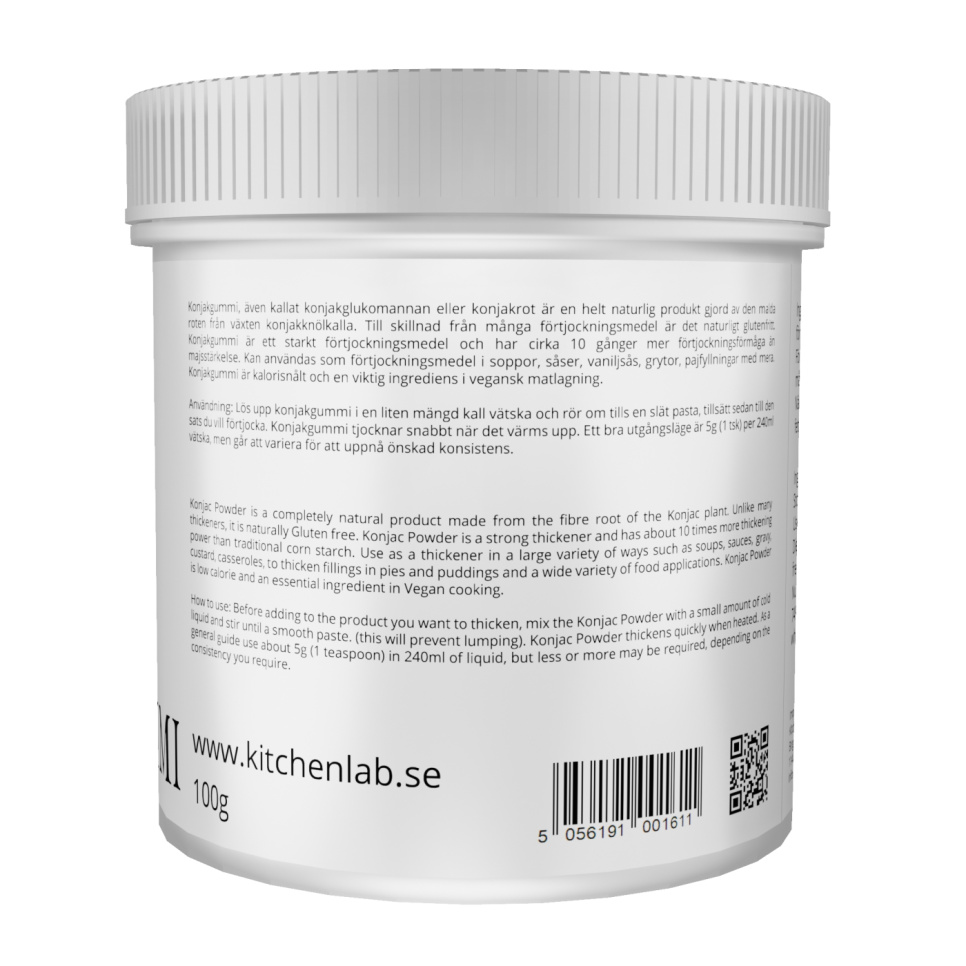Gomme de konjac (E425) - The Kitchen Lab - 100 g