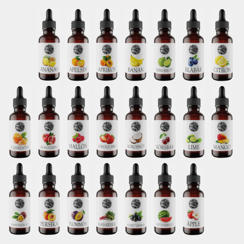 Gouttes d’arôme, 30 ml, tous fruits - The Kitchen Lab dans le groupe Cuisine / Cuisine moléculaire / Ingrédients pour la cuisine moléculaire l\'adresse The Kitchen Lab (1429-28194)