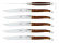 Six couteaux, manche Tuja, poli, Tradition - Forge de Laguiole