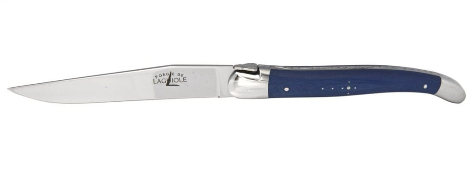 Set de 6 couteaux de table faits main, manches en micarta - Forge de Laguiole