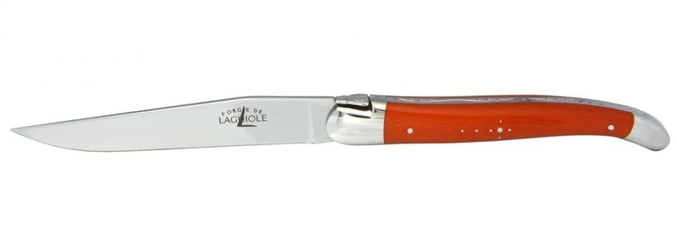 Set de 6 couteaux de table faits main, manches en micarta - Forge de Laguiole