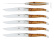 Six couteaux, En manche, polis, Tradition - Forge de Laguiole