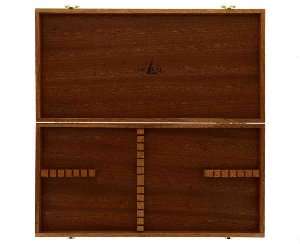 Coffret de rangement 05 pour 24 couverts, bois de sapelli - Forge de Laguiole dans le groupe Arts de la table / Couverts / Rangement des couverts l\'adresse The Kitchen Lab (1446-15876)