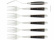 Six fourchettes, manche en corne noire, poli, Tradition - Forge de Laguiole