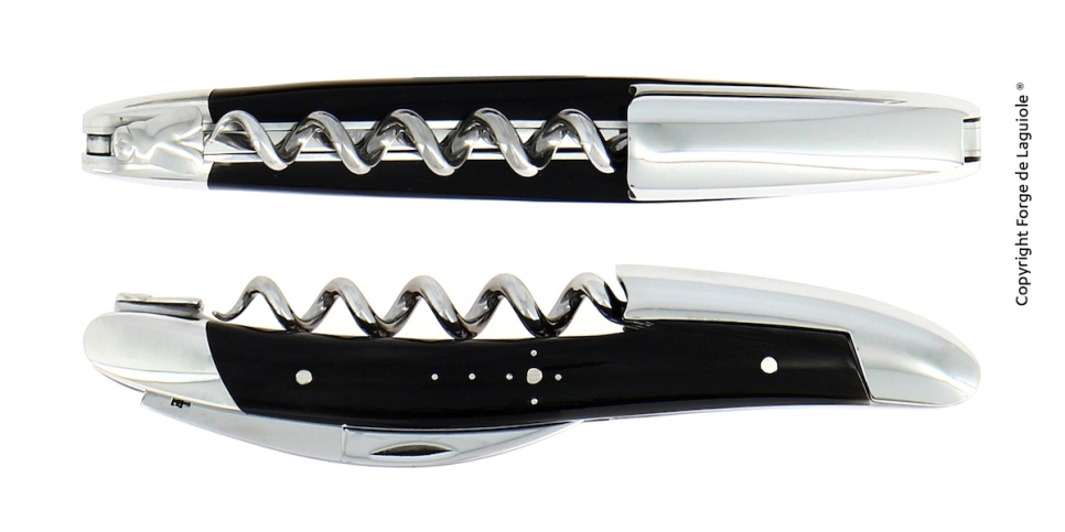 Couteau de sommelier en corne sombre, poli, Tradition - Forge de Laguiole dans le groupe Cocktails et Vin / Accessoires pour le vin / Couteaux de sommelier et ouvre-bouteilles l\'adresse The Kitchen Lab (1446-24040)