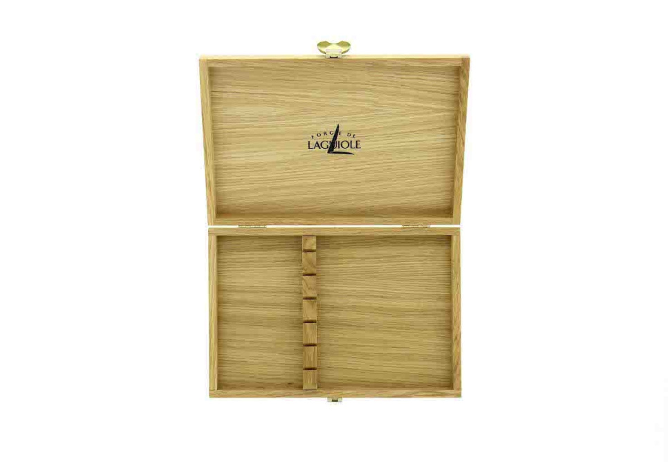 Coffret de rangement pour 6 couverts, Chêne - Forge de Laguiole dans le groupe Arts de la table / Couverts / Rangement des couverts l\'adresse The Kitchen Lab (1446-32872)