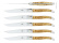 Six couteaux, manche en bouleau, poli, Tradition - Forge de Laguiole