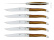 Six couteaux, manche Pistage, poli, Tradition - Forge de Laguiole