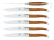 Six couteaux, Manche en bois de lion, poli, Tradition - Forge de Laguiole