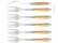 Six fourchettes, manche en bois d\'olivier, poli, Tradition - Forge de Laguiole
