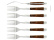 Six fourchettes, manche en serpentin, poli, Tradition - Forge de Laguiole