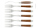 Six fourchettes, manche jungle en bois, poli, Tradition - Forge de Laguiole