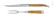 Set à sculpter 17 cm, manche en bois d\'olivier, poli, Tradition - Forge de Laguiole