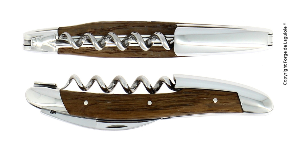 Couteau de sommelier en écorce de chêne pétrifié, poli, Tradition - Forge de Laguiole dans le groupe Cocktails et Vin / Accessoires pour le vin / Couteaux de sommelier et ouvre-bouteilles l\'adresse The Kitchen Lab (1446-32956)