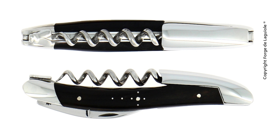 Couteau de sommelier en ébène, poli, Tradition - Forge de Laguiole dans le groupe Cocktails et Vin / Accessoires pour le vin / Couteaux de sommelier et ouvre-bouteilles l\'adresse The Kitchen Lab (1446-32961)