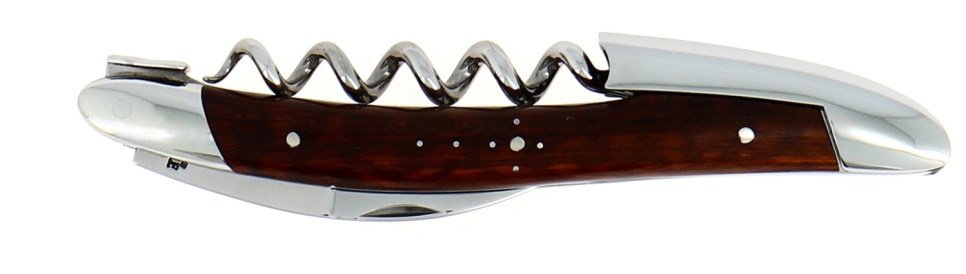 Couteau de sommelier en bois de serpent, damasquiné avec décoration, Collection - Forge de Laguiole dans le groupe Cocktails et Vin / Accessoires pour le vin / Couteaux de sommelier et ouvre-bouteilles l\'adresse The Kitchen Lab (1446-32972)
