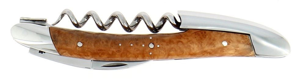 Couteau de sommelier en bois damasquiné avec décoration, Collection - Forge de Laguiole dans le groupe Cocktails et Vin / Accessoires pour le vin / Couteaux de sommelier et ouvre-bouteilles l\'adresse The Kitchen Lab (1446-32977)