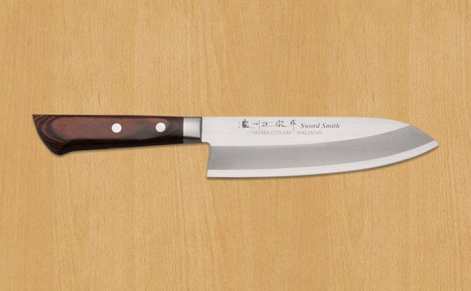Santoku, 17 cm - Clad dans le groupe Cuisine / Couteaux de cuisine / Couteaux Santoku l\'adresse The Kitchen Lab (1450-25157)