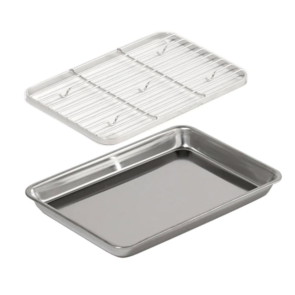 Plaque de four en acier inoxydable + grille - Clover dans le groupe Cuisine / Ustensiles de cuisine / Cuisine asiatique l\'adresse The Kitchen Lab (1450-28997)
