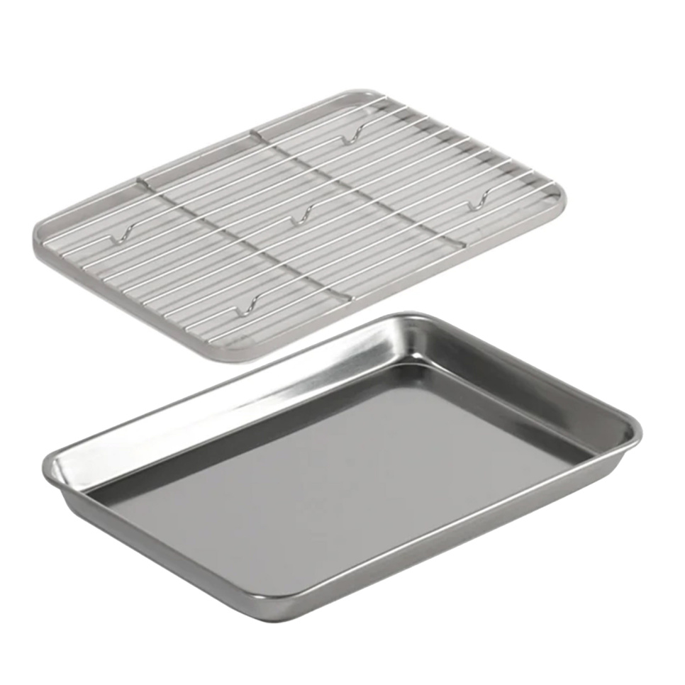 Plaque de four en acier inoxydable + grille - Clover