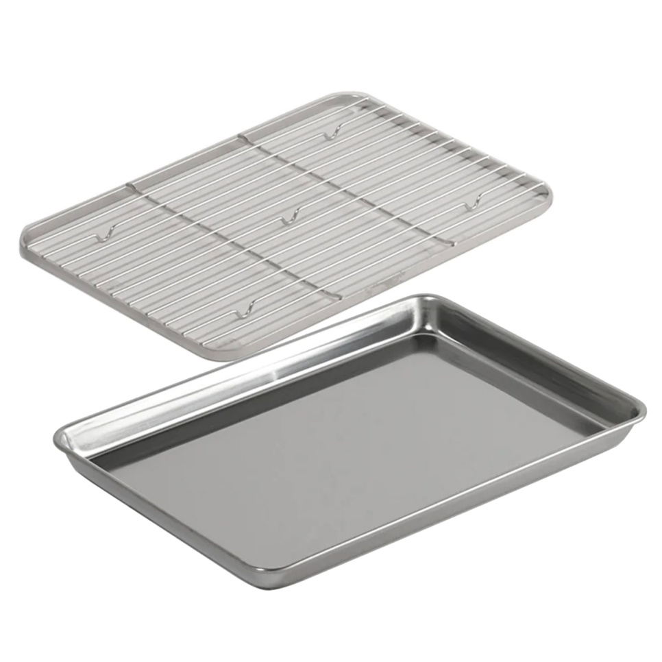 Plaque de four en acier inoxydable + grille - Clover