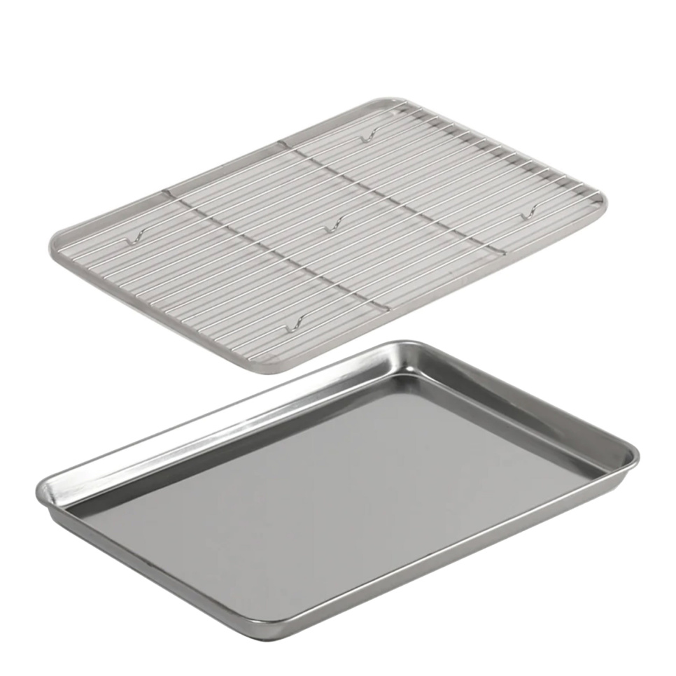 Plaque de four en acier inoxydable + grille - Clover