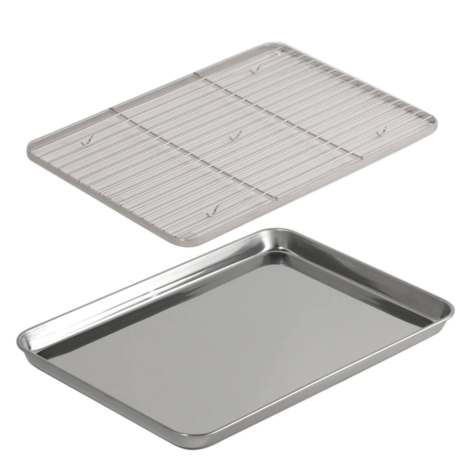 Plaque de four en acier inoxydable + grille - Clover