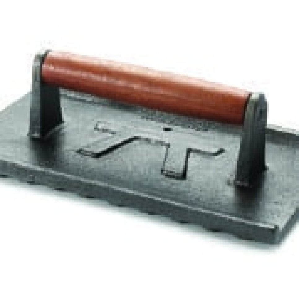 Poids à rôtir et presse à barbecue en fonte, rectangulaire dans le groupe Cuisine / Ustensiles de cuisine / Pressoirs et Mortiers l\'adresse The Kitchen Lab (1451-12766)