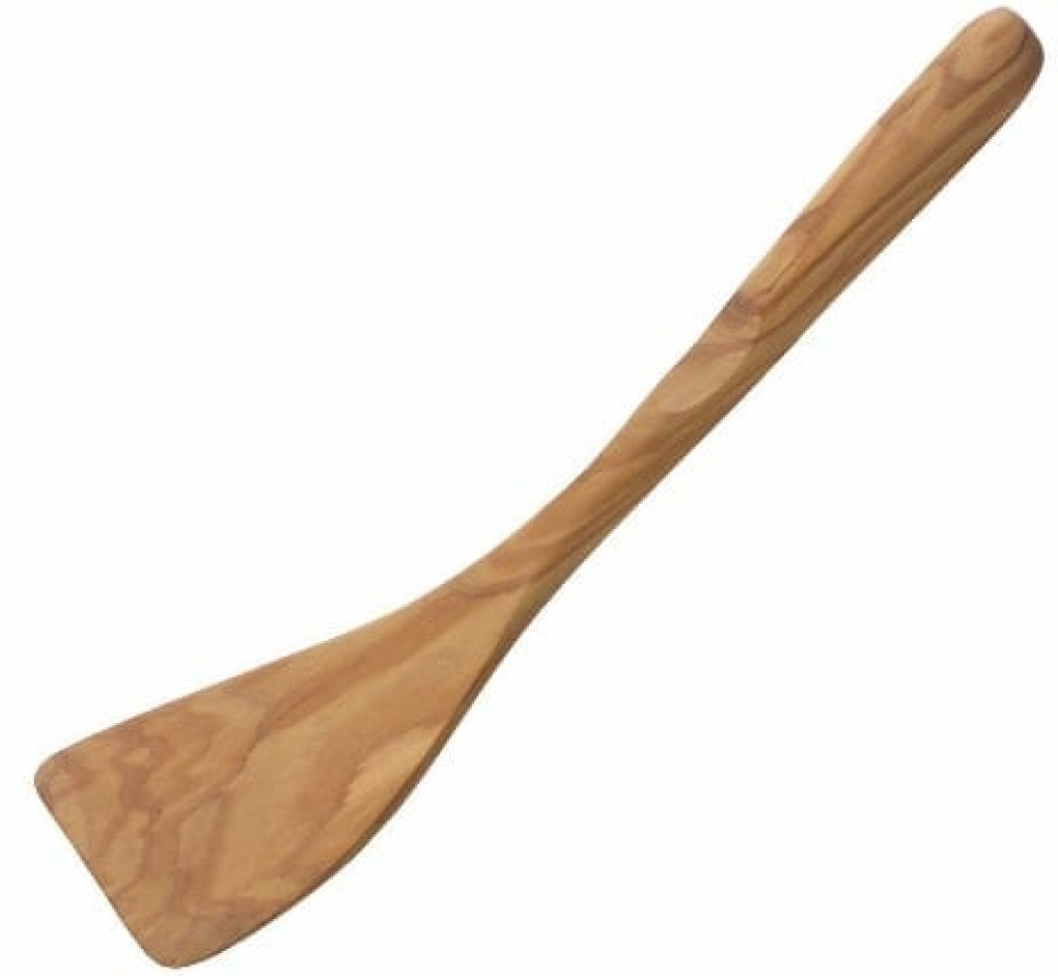 Poêle courbe, bois d\'olivier, 27 cm - Scanwood dans le groupe Cuisine / Ustensiles de cuisine / Spatules et grattoirs l\'adresse The Kitchen Lab (1451-13288)