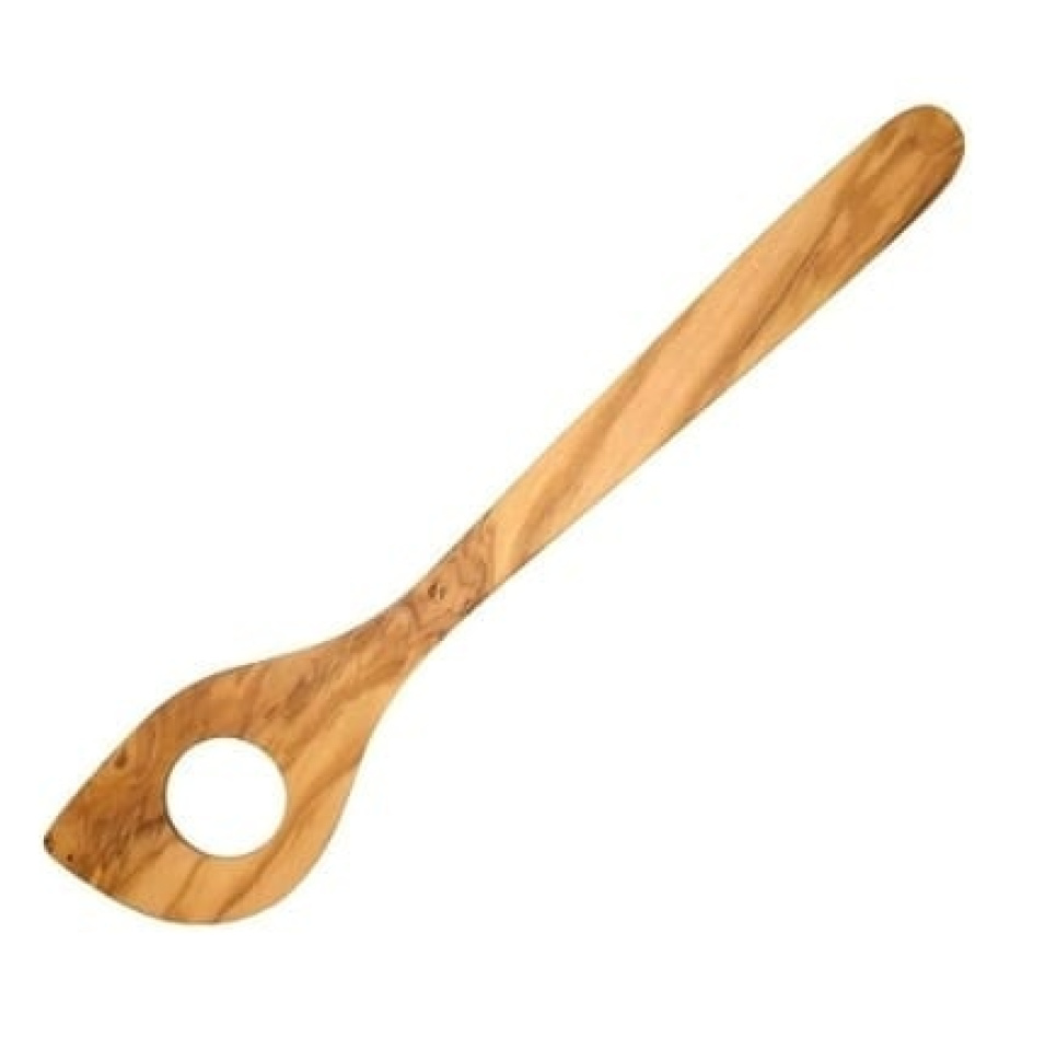 Cuillère en bois à trous en bois d\'olivier, 30 cm - Scanwood dans le groupe Cuisine / Ustensiles de cuisine / Louches et cuillères l\'adresse The Kitchen Lab (1451-13290)