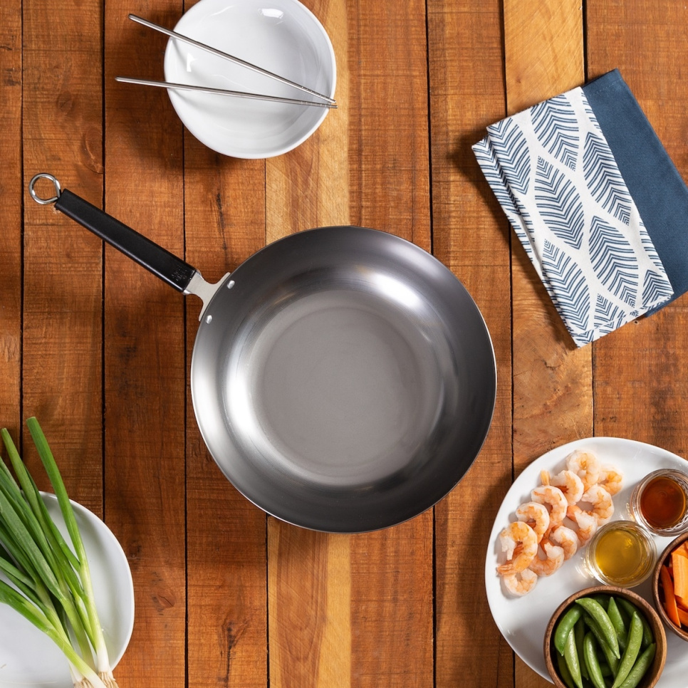 Poêle Stir Fry/Wok en acier au carbone, 30cm - Joyce Chen