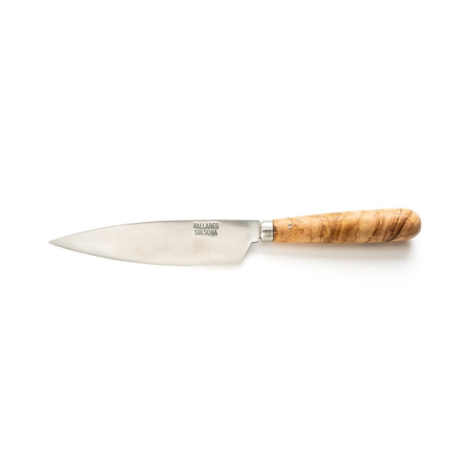 Couteau en acier au carbone manche en bois d\'olivier - Pallarès dans le groupe Cuisine / Couteaux de cuisine / Couteaux multi usage l\'adresse The Kitchen Lab (1451-35656)
