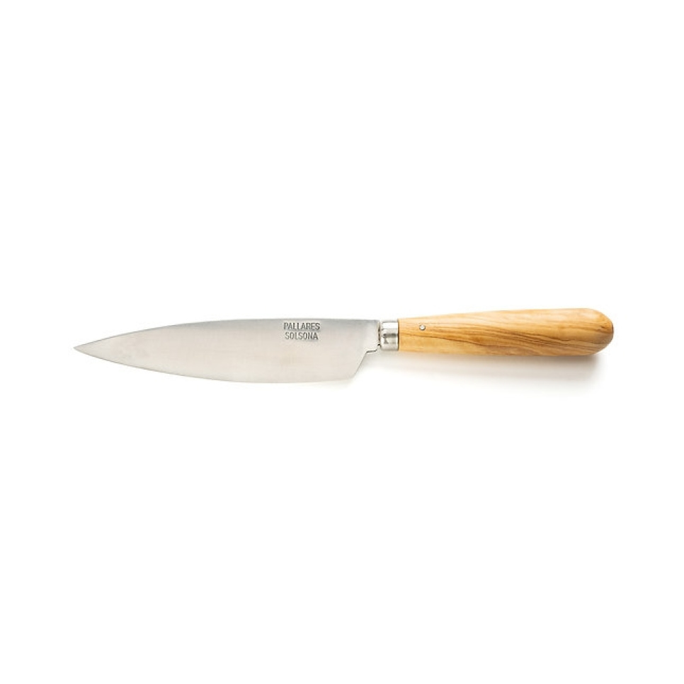Couteau en acier au carbone manche en bois d\'olivier - Pallarès